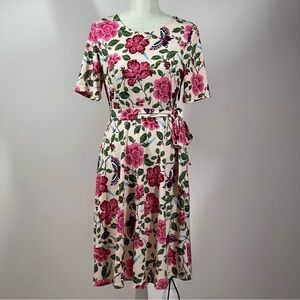 Leota Giselle Floral Print Dress size Small